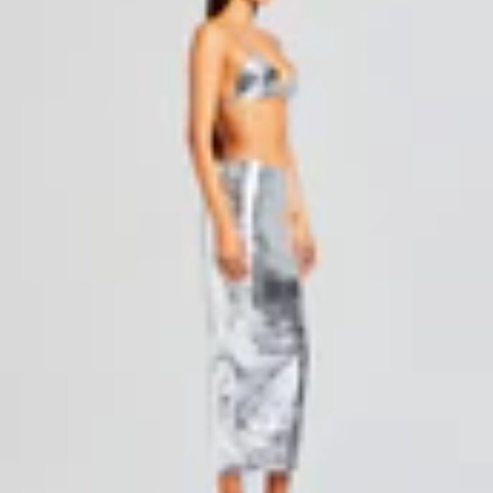 Silver Leather Low Rise Liza Retrofete Skirt - Large NWT - Picture 7 of 11